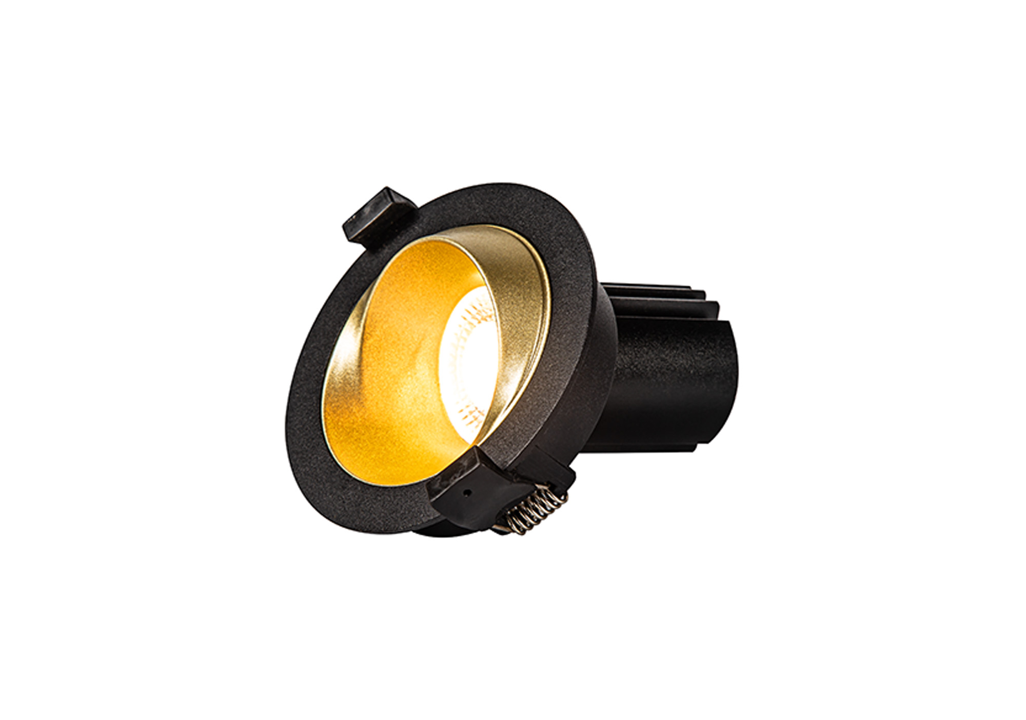 DM202474  Bonia 12 Tridonic Powered 12W 2700K 1200lm 12° CRI>90 LED Engine Black/Gold Fixed Recessed Spotlight, IP20